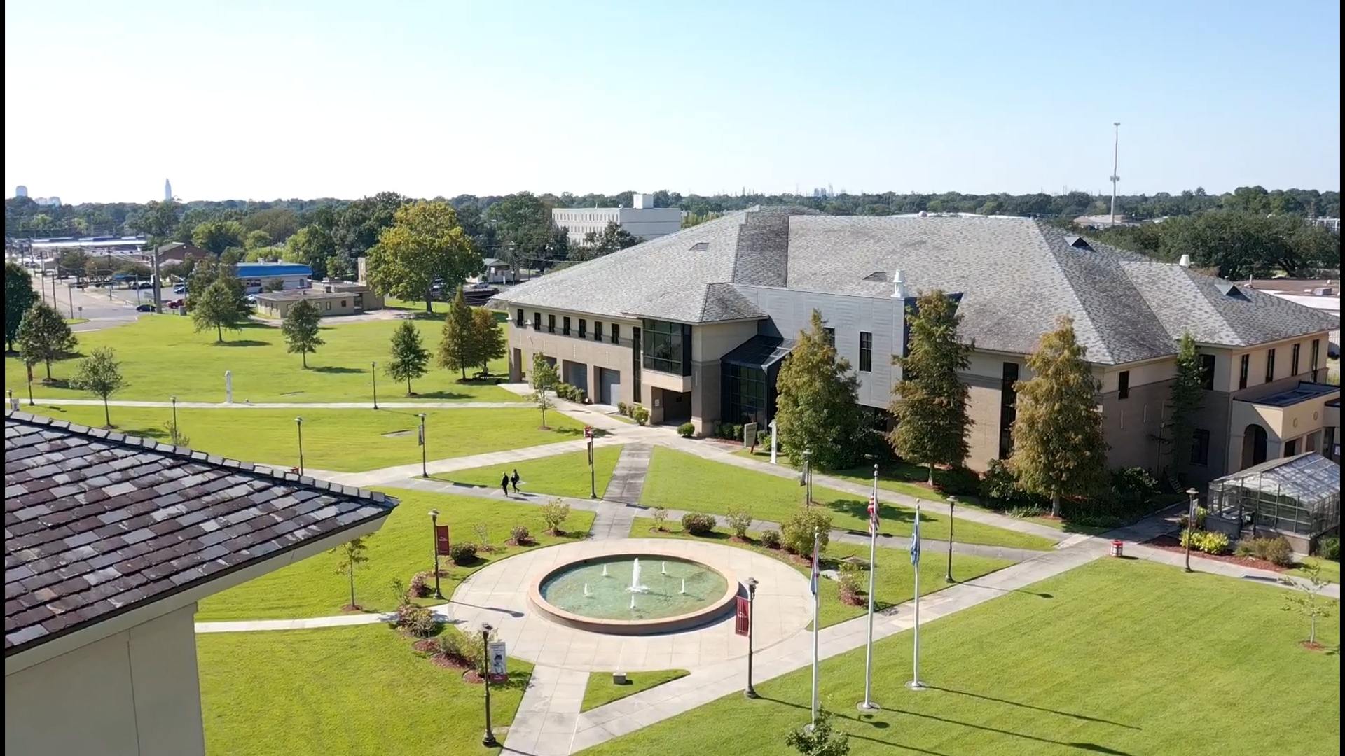 Drone shot from above the BRCC Campus
